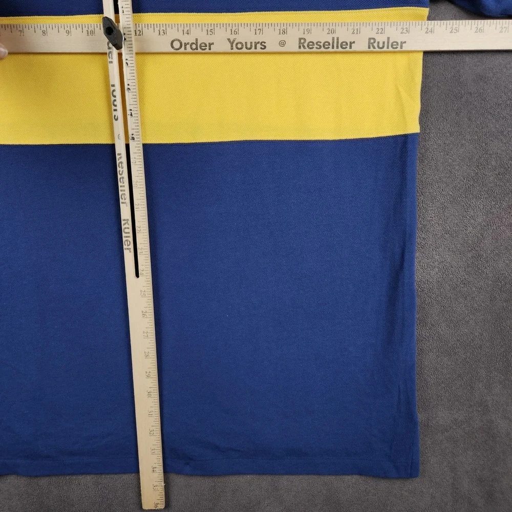 Polo Ralph Lauren Polo Shirt Mens Large Tall Blue Yellow Colorblock‎ Big Pony